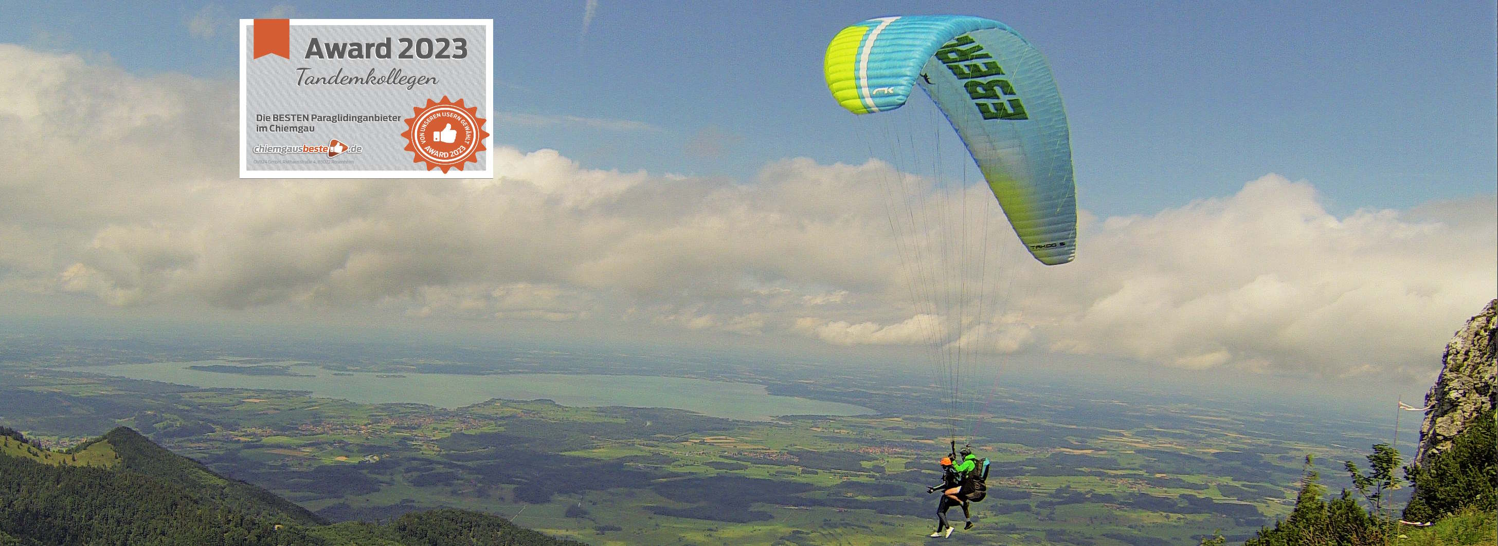 Paragliding Tandemflug am Chiemsee
